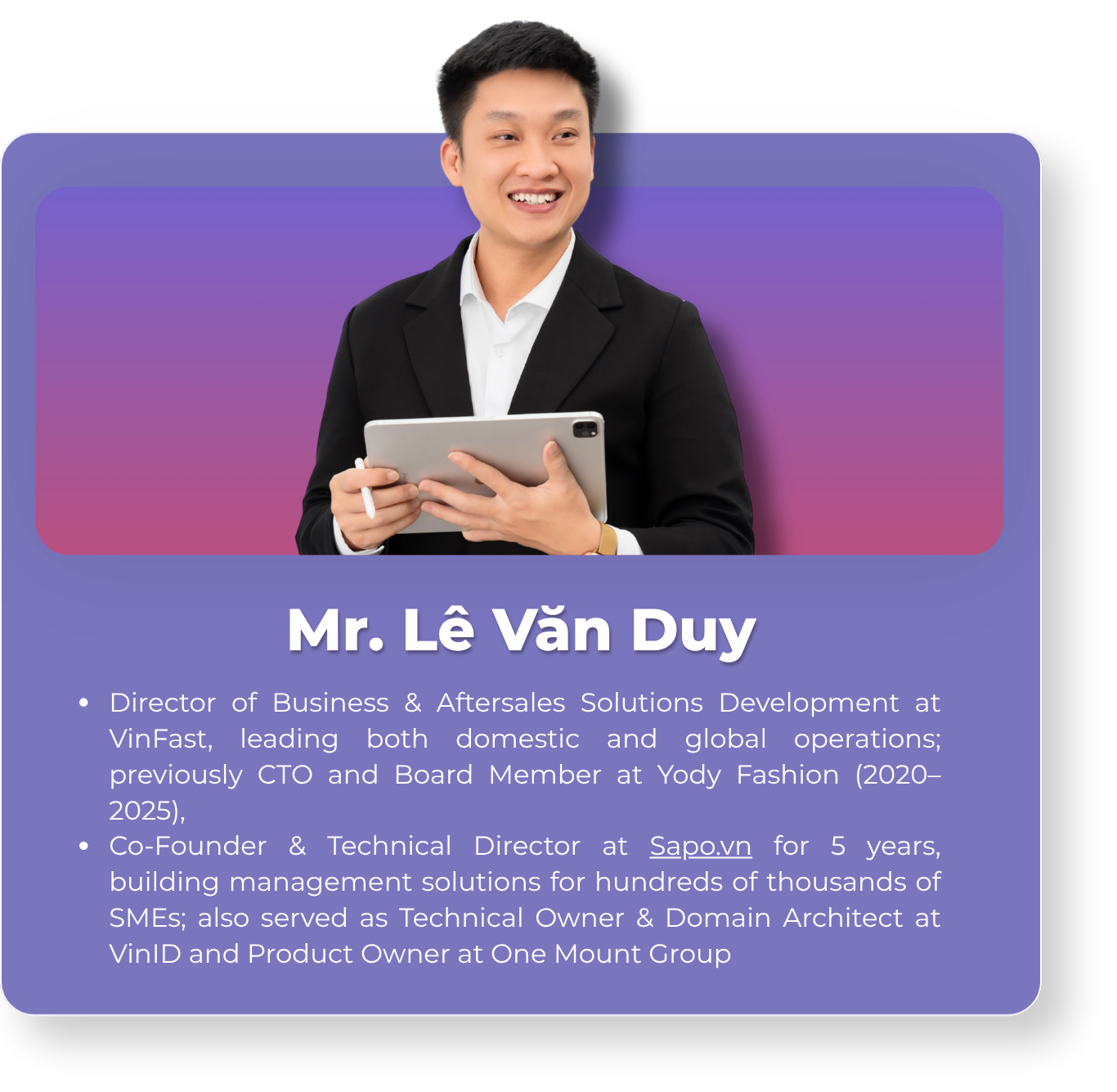 Mr. Lê Văn Duy - Board of Mentors